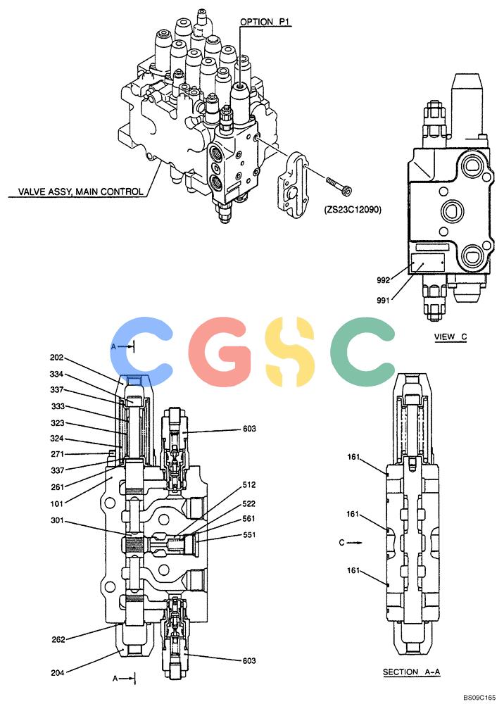 神钢零件查询(BOOM) - ATTACHMENT, (2-PIECE BOOM) SK135SR-1E, SK135SRLC-1E, SK135SRLC-1ES (11/01-12/10) (08-047[00]) - VALVE ASSEMBLY, CONTROL (2-PIECE BOOM), (YY30V00037F1) Kobelco