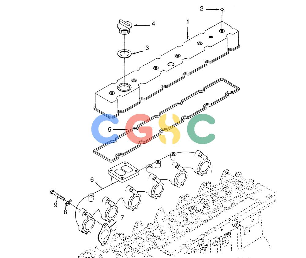 纽荷兰零件查询(AD250 (3.5 VERSION)) - ARTICULATED DUMP TRUCK (7/01-) (0.071[01]) - ENGINE - CYLINDER HEAD New Holland Constructuion