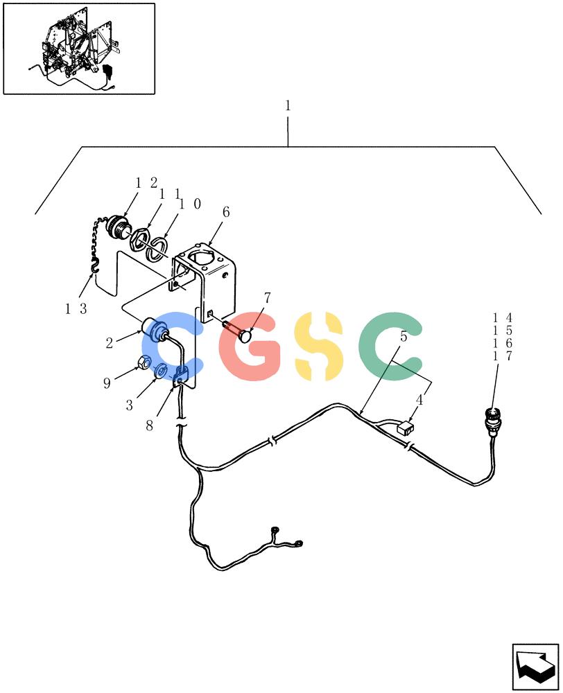 凯斯零件查询(RBX453) - CASE IH ROUND BALER (9/05-12/06) (18.25) - MAIN CAB HARNESS KIT Case Agriculture