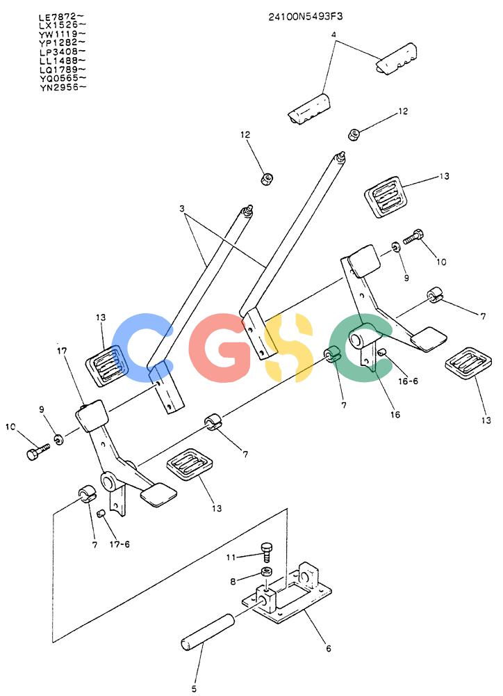 神钢零件查询(K907LC) - MARK II EXCAVATOR ASN YQ0565 (GLOBAL) (1/87-12/03) (03-007) - LEVER ASSY, CONTROL (24100N3983F4) Kobelco