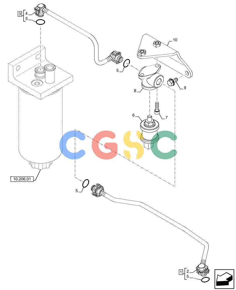 神钢零件查询(F4GE9684R J605) - ENGINE 5801404376 - 84370655 (11/13-) (10.218.01[02]) - INJECTION EQUIPMENT - PIPING (5801405728) Kobelco