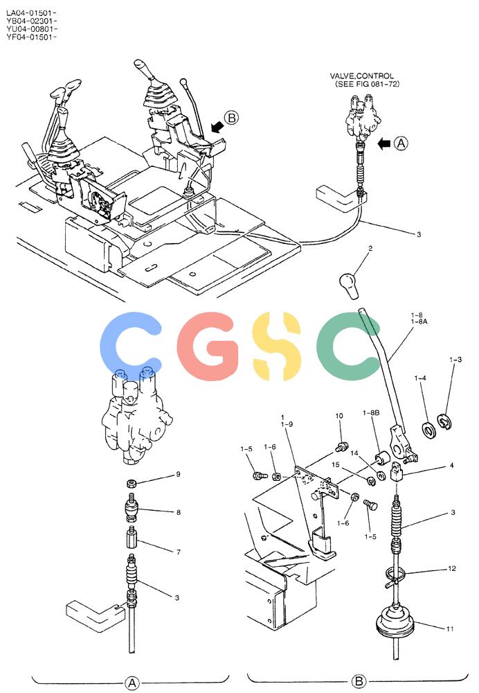 神钢零件查询(DOZER) - ATTACHMENT - SK235SR-1E, SK235SRNLC-1E, & SK235SRNLC-1ES (1/03-12/03) (01-007[01]) - CONTROL LINES, REMOTE Kobelco