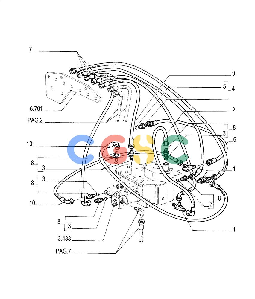 纽荷兰零件查询(FL175) - CRAWLER LOADER (N.A. VERSION) (6/92-) (3.437[06]) - CONTROL VALVE LINKAGE New Holland Constructuion
