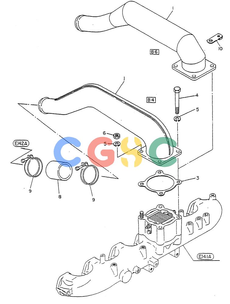 神钢零件查询(FD6(T)14) - NISSAN DIESEL ENGINE ASN 050001 - LK400 & LK500A (1/06-12/06) (03-003[02]) - MANIFOLD INTAKE "AIR DUCT" Kobelco