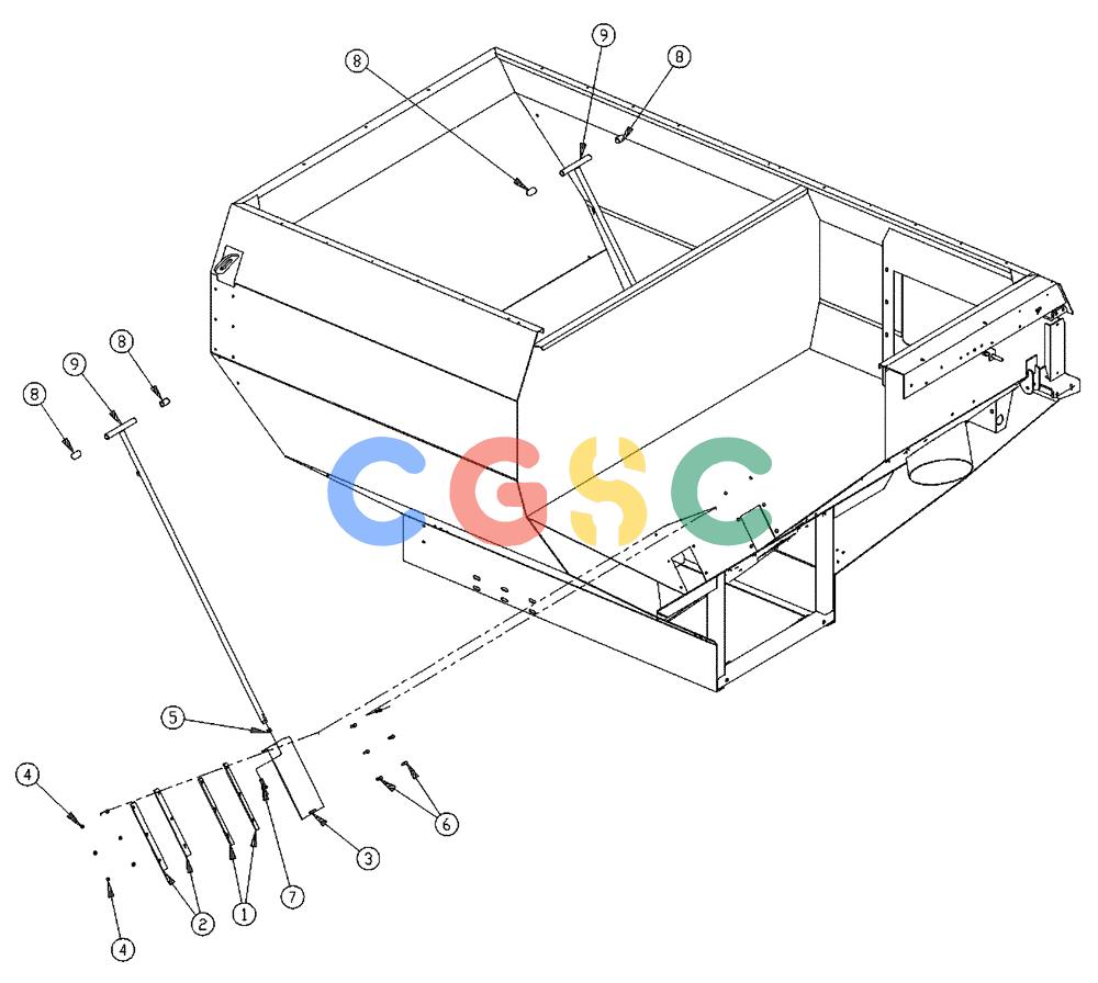 凯斯零件查询(437) - FLEX-AIR APPLICATOR (5/98-2/99) (02-009) - AUXILIARY BIN GATES GROUP Case Agriculture