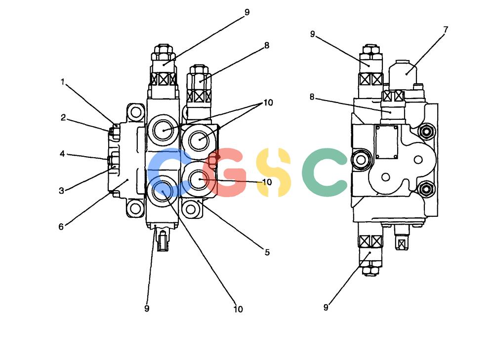 纽荷兰零件查询(E70) - MIDI CRAWLER EXCAVATOR (NA) (1/06-) (132) - VALVE ASSEMBLY, CONTROL (DOZER) New Holland Constructuion