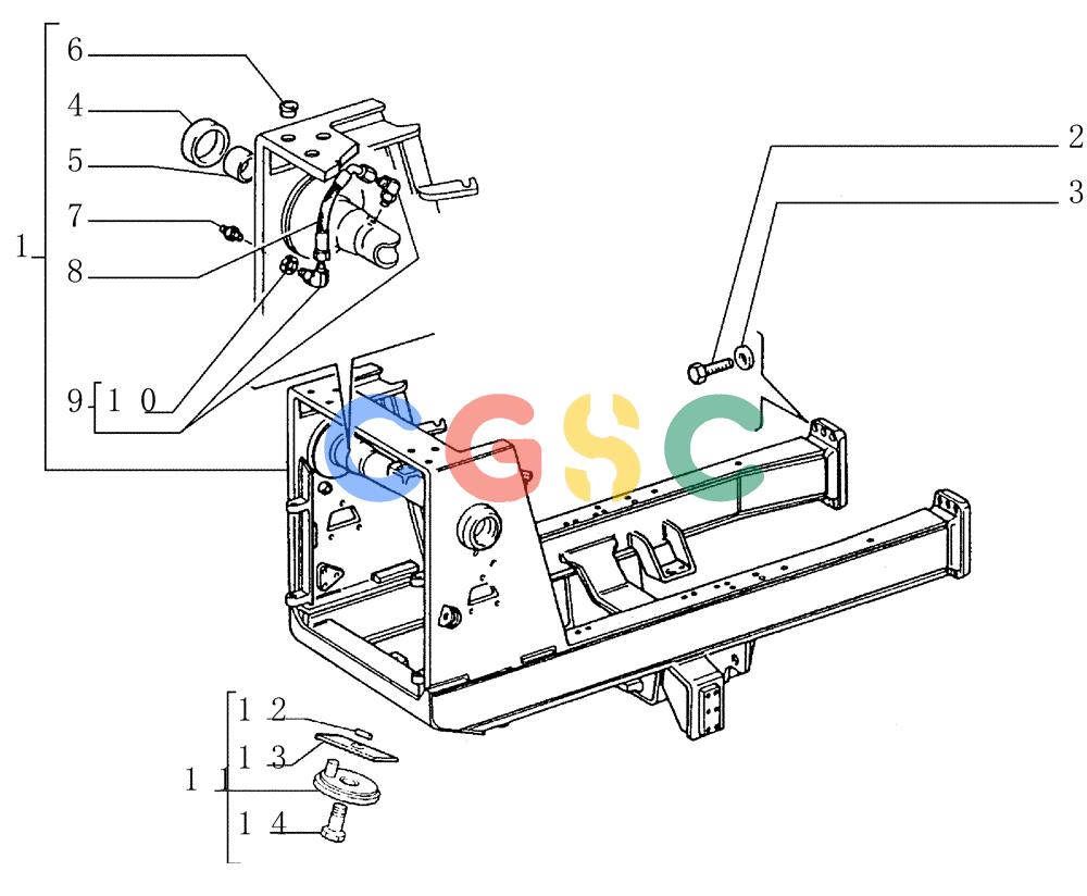 纽荷兰零件查询(FD145) - CRAWLER DOZER (N.A. VERSION) (10/98-) (3.461[01]) - MAIN FRAME New Holland Constructuion