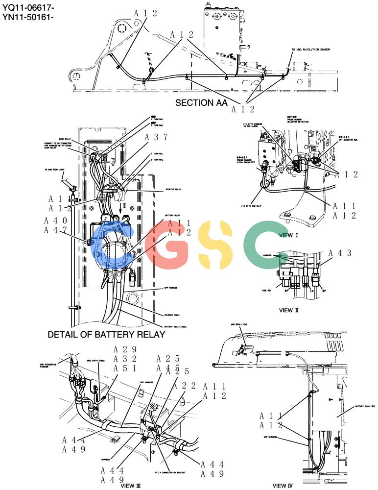 神钢零件查询(200-8) - EXCAVATOR S/N YN11-45001 - (1/06-12/09) (310-01A-2) - HARNESS ASSY, UPP Kobelco