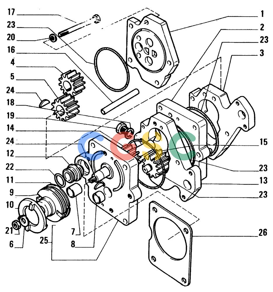 纽荷兰零件查询(FD14E) - CRAWLER DOZER (1.2000[009]) - UNIT TORQUE CONVERTER-TRANSMISSION-CONVERTER PUMP New Holland Constructuion