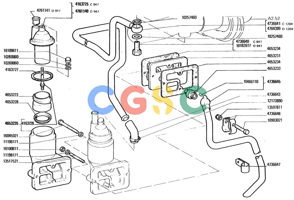 纽荷兰零件查询(FD20) - CRAWLER DOZER (A1.25[001]) - ENGINE BREATHER LINES New Holland Constructuion