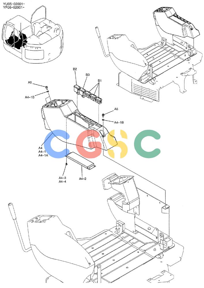 纽荷兰零件查询(E235BSRNLC) - CRAWLER EXCAVATOR ASN YU05-02001 (01-027) - RADIO INSTAL New Holland Constructuion