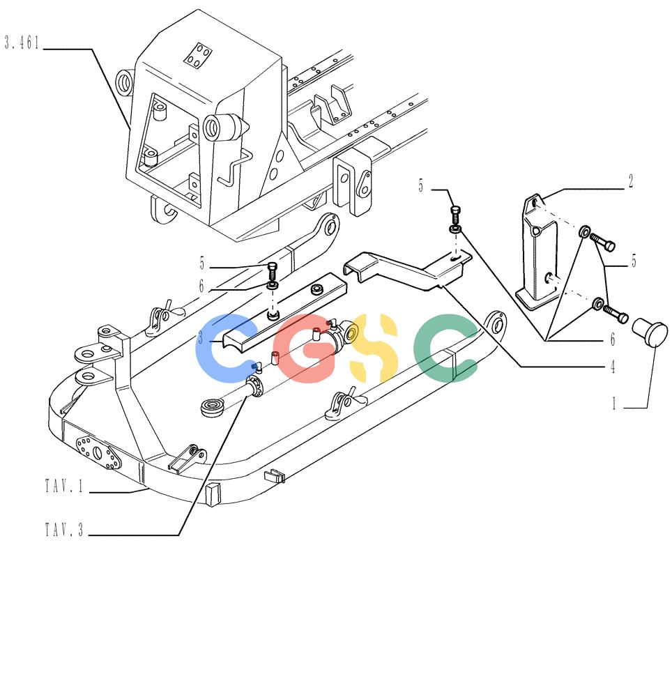 纽荷兰零件查询(DC150LT) - CRAWLER DOZER (6/00-) (9.440[07]) - FRONT IMPLEMENT ALL HYDR.- GUARDS - OPTIONAL CODE 76054902 New Holland Constructuion