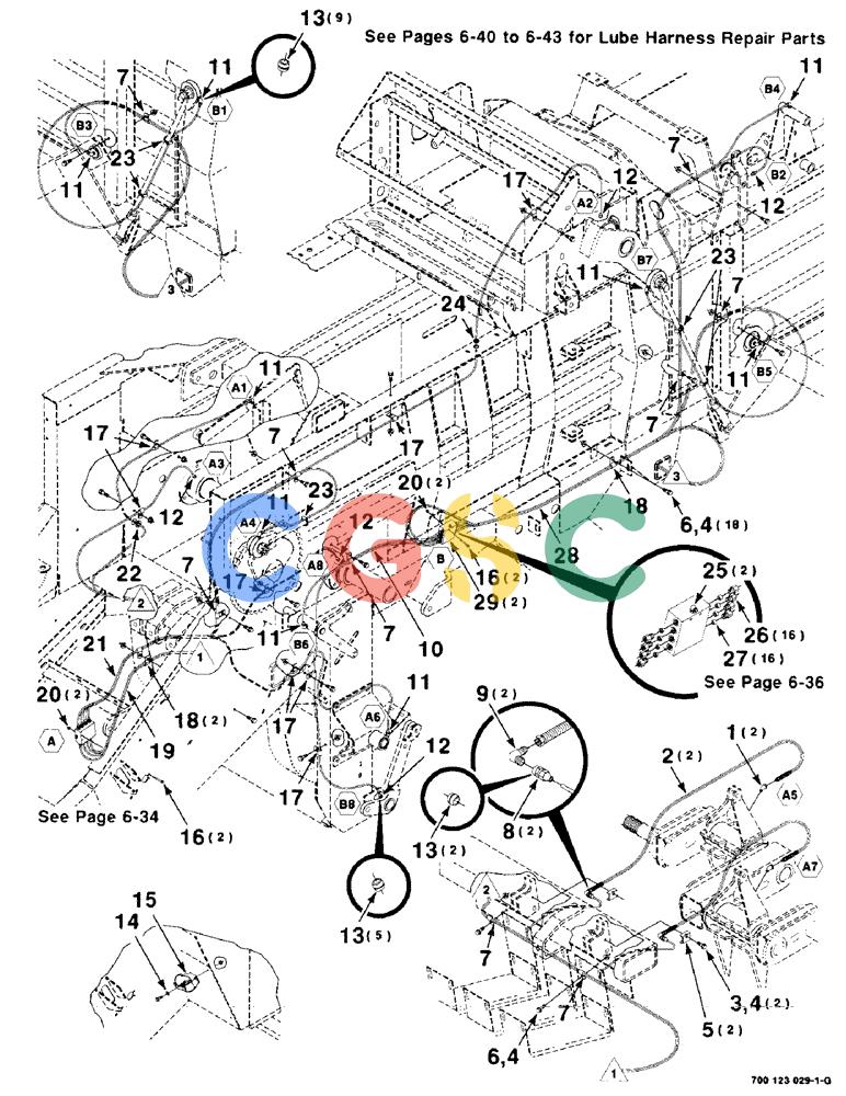 凯斯零件查询(8575) - CASE IH MID-SIZE RECTANGULAR BALER (EUROPE) (1/95-12/00) (6-32) - LUBE ASSEMBLY, CENTRALIZED Case Agriculture