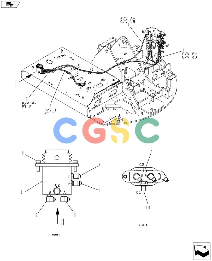 纽荷兰零件查询(E80BMSR) - COMPACT CRAWLER EXCAVATOR ASN LF06-04501 (NBTA18037) (01-034[01]) - CONTROL LINES, REMOTE (NIBBLER & BREAKER + AUGER) New Holland Constructuion