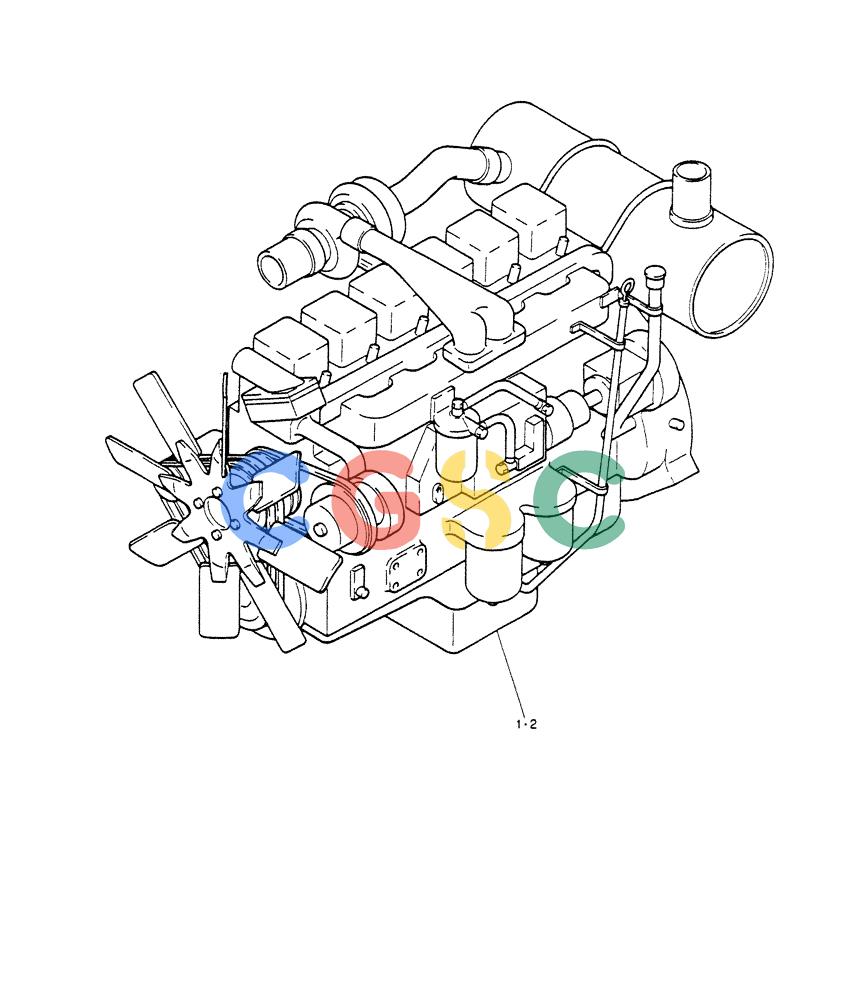 神钢零件查询(K912LC) - MARK II EXCAVATOR ASN YC-0301 (1/88-12/03) (05-003) - ENGINE ASSY Kobelco