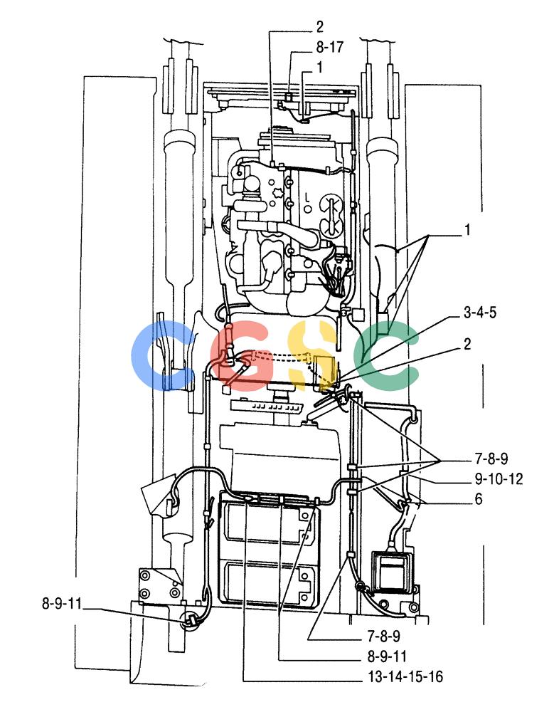 纽荷兰零件查询(FL175) - CRAWLER LOADER (N.A. VERSION) (6/92-) (6.711[02]) - ELECTRIC WIRING New Holland Constructuion
