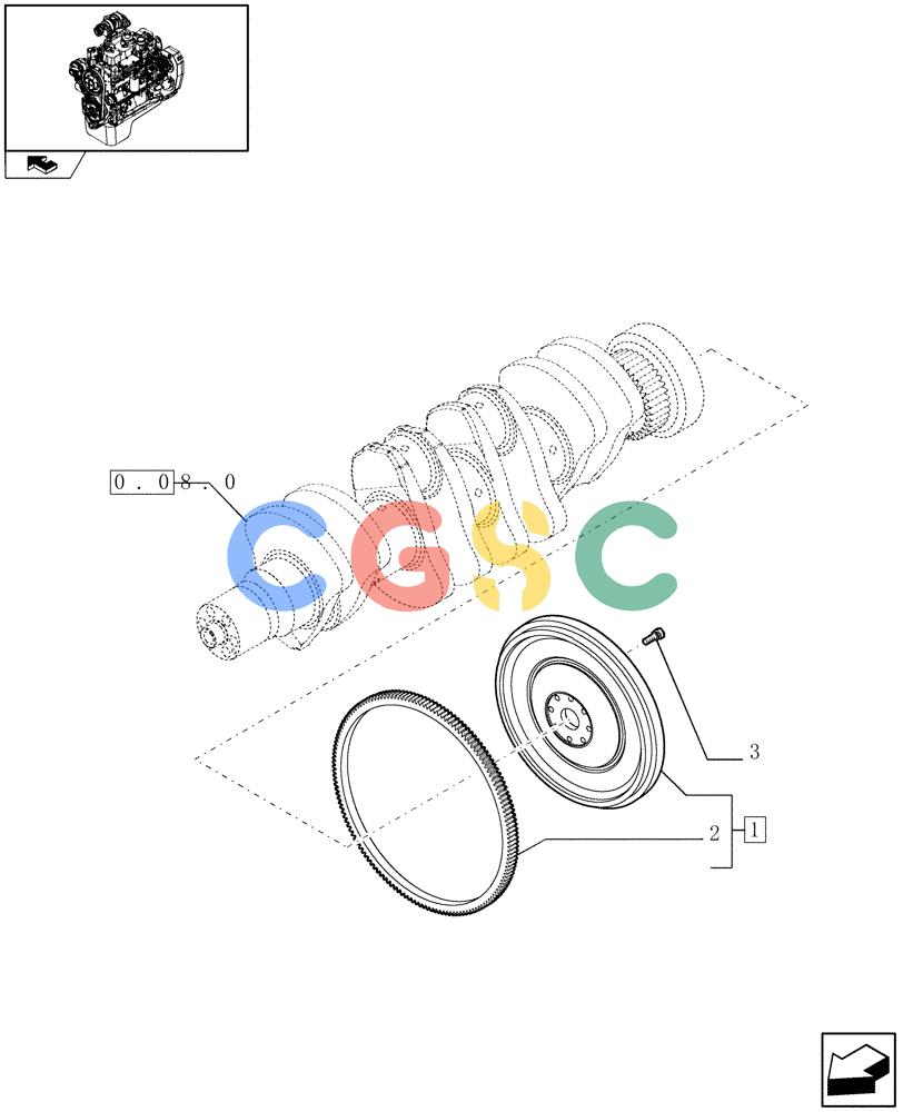 神钢零件查询(F4GE9484A J601) - ENGINE - 504103783 - 920019898 (1/13-) (0.08.3) - FLYWHEEL - ENGINE (504020729) Kobelco