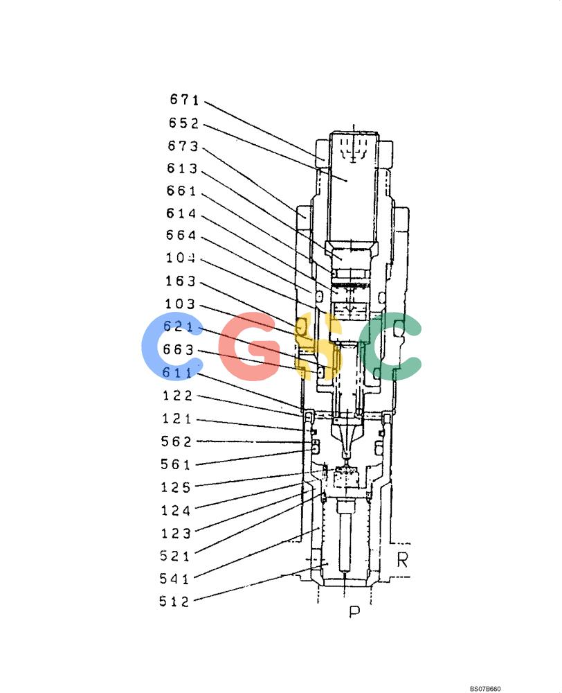 神钢零件查询(ED190LC-6E) - BLADE RUNNER EXCAVATOR/DOZER BTW YL03U0136 - YL03U0292 (1/05-12/06) (07-025-02) - VALVE ASSEMBLY, RELIEF (YN22V00001F3) Kobelco