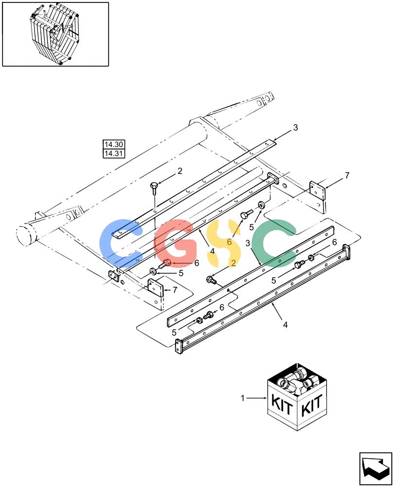 凯斯零件查询(RBX452) - CASE IH ROUND BALER (11/02-7/05) (18.49) - SCRAPER KIT, SERPENTINE ROLL Case Agriculture