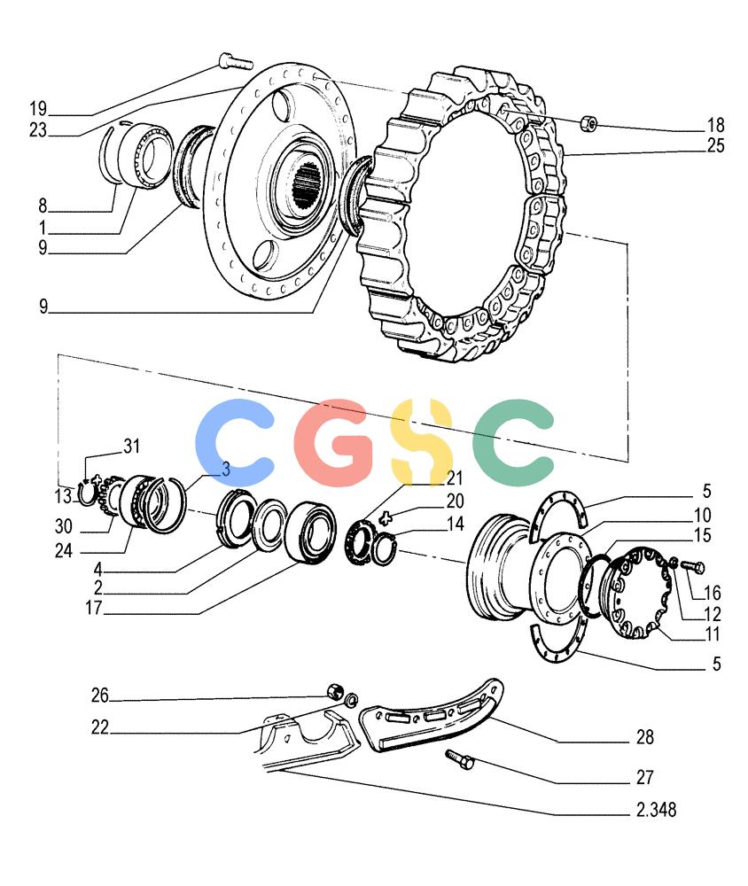 纽荷兰零件查询(FD255) - CRAWLER DOZER (N.A. VERSION) (7/95-) (1.277[04]) - REAR TRANSMISSION - CASE New Holland Constructuion