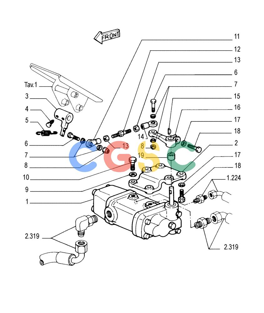 纽荷兰零件查询(FL145) - CRAWLER LOADER (N.A. VERSION) (11/98-) (2.304[02]) - BRAKE CONTROLS New Holland Constructuion