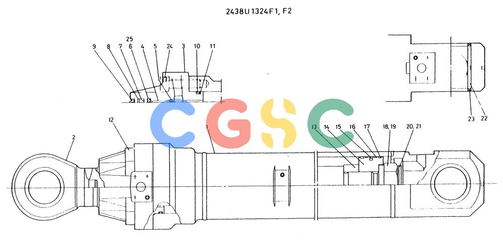神钢零件查询(K912LC) - MARK II EXCAVATOR ASN YC0301-0737 (1/88-12/03) (11-042) - CYLINDER ASSY BUCKET Kobelco
