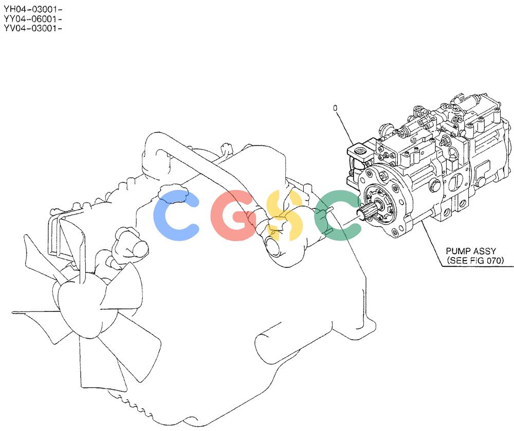 神钢零件查询(DOZER) - ATTACHMENT - SK115SR-1E, -1ES, SK135SR-1E, LC-1E, LC-1ES (1/02-12/03) (01-001) - POWER TAKE-OFF ASSY Kobelco