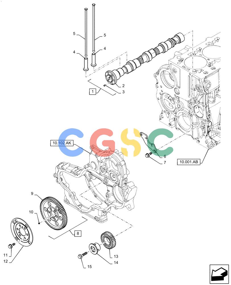 纽荷兰零件查询(F5HFL413A*A001) - ENGINE - 5801390423 - 84281067 (10.106.AA) - CAMSHAFT New Holland Constructuion