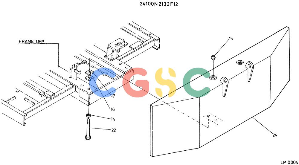 神钢零件查询(K905) - EXCAVATOR BTW LP0004 - LP0554 (1/82-12/03) (00-003) - COUNTER WEIGHT, ASSEMBLY (FOR EXPORT) Kobelco
