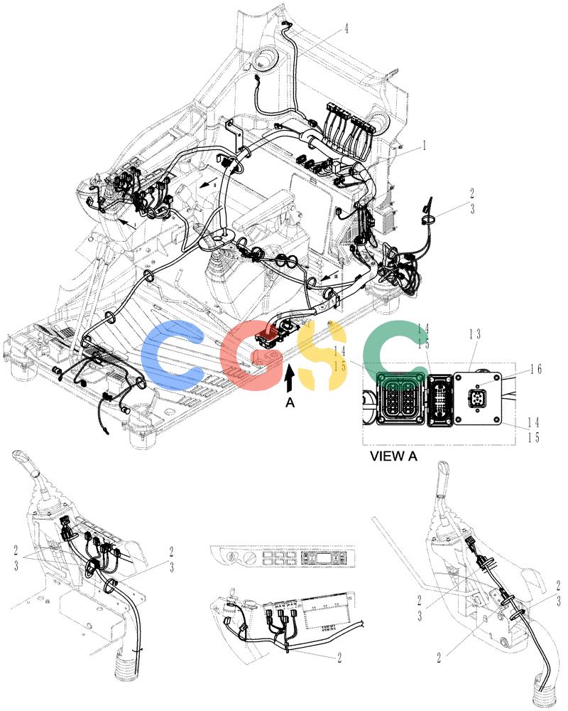 纽荷兰零件查询(E175B) - CRAWLER EXCAVATOR - TIER 3 (ROPS CAB) ASN NBDA17800 (6/13-) (01-083[01]) - HARNESS ASSY, UPPER (FLOOR PLATE) New Holland Constructuion
