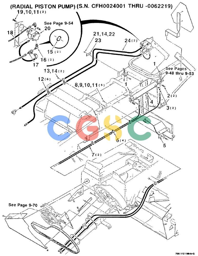 凯斯零件查询(8530) - CASE IH RECTANGULAR BALER (1/88-12/99) (9-68) - HYDRAULIC DRIVE AND CONTROL ASSEMBLY - REAR, (RADIAL PISTON PUMP) (S.N. CFH0024001 THRU CFH0062219) Case Agriculture