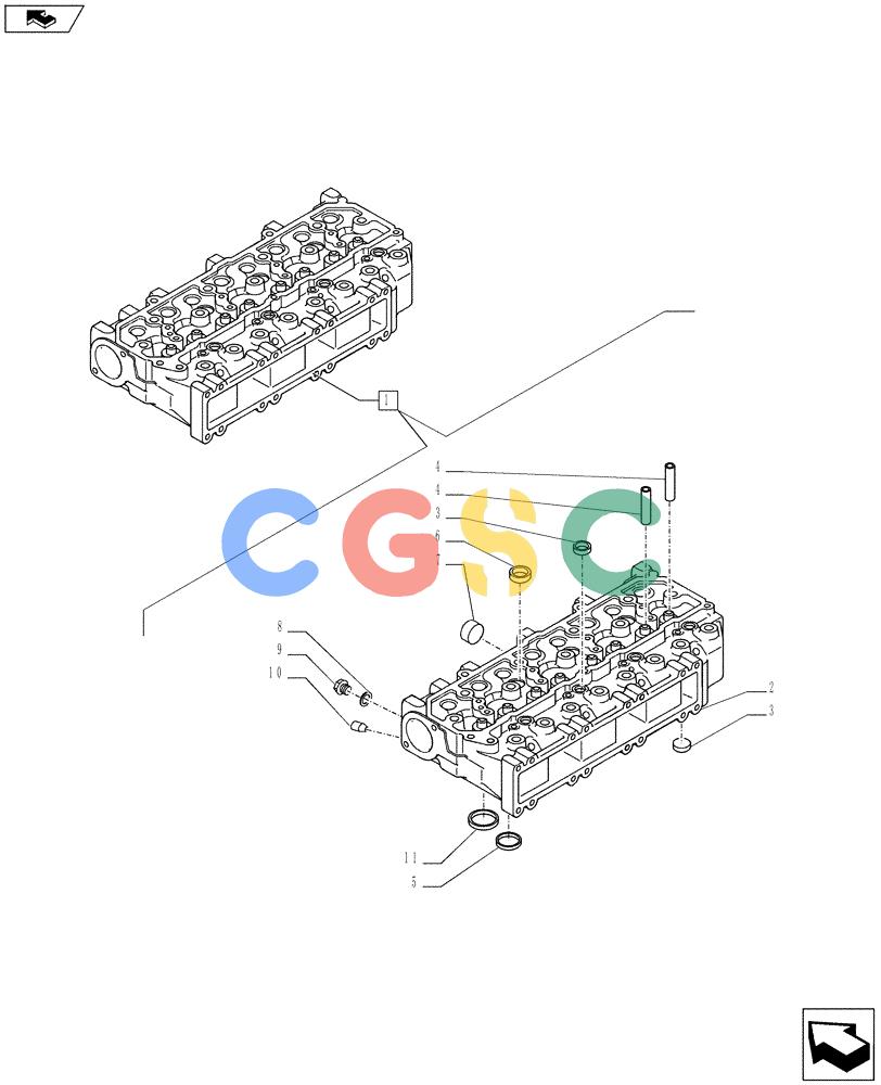 神钢零件查询(ED160 BLADE) - HYDRAULIC EXCAVATOR - ASN LH02-01501 (9/12-12/13) (10.101.AA[02]) - CYLINDER HEAD - BREAKDOWN Kobelco