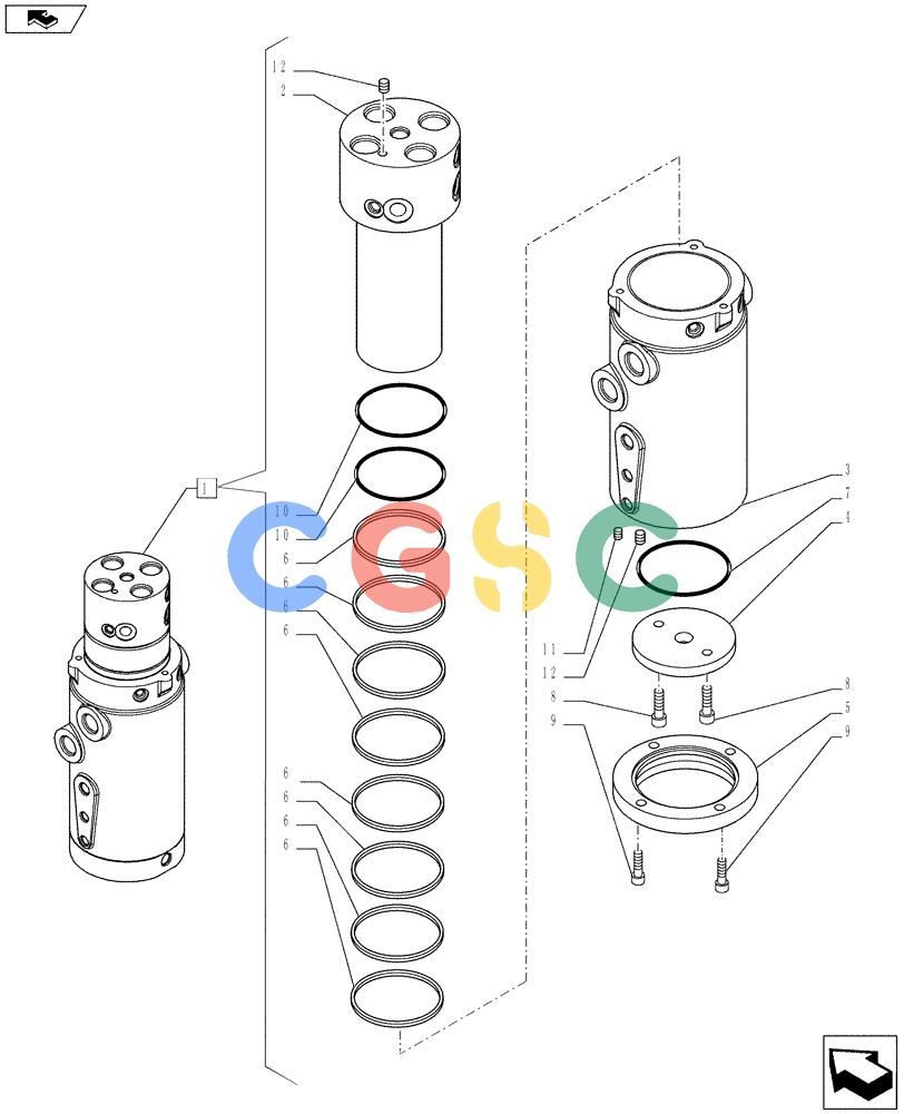神钢零件查询(ED160 BLADE) - HYDRAULIC EXCAVATOR - ASN LH02-01501 (9/12-12/13) (35.354.AA[02]) - SWIVEL CONNECTION, ASSY Kobelco