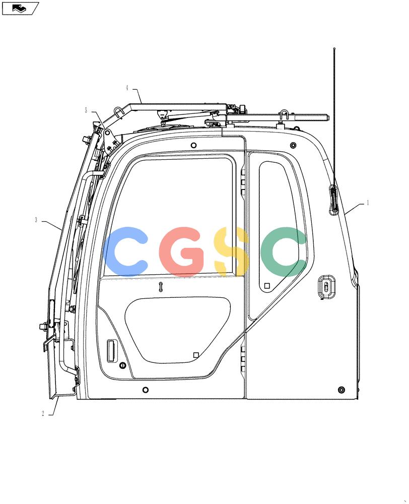 神钢零件查询(SK170-8) - ACERA MARK III EXCAVATOR - TIER 3 (NA) ASN YM04-U1601 - (5/07-12/12) (05-10[04]) - CAB GUARD, FRONT Kobelco