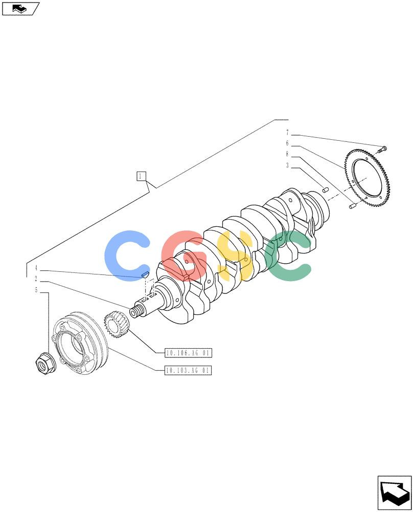 神钢零件查询(ED160 BLADE) - HYDRAULIC EXCAVATOR - ASN LH02-01501 (9/12-12/13) (10.103.AA[01]) - CRANKSHAFT Kobelco