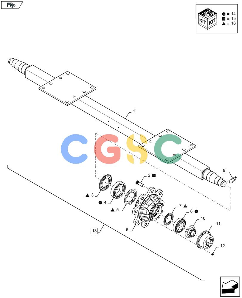凯斯零件查询(LB434S) - BALER (9/12-) (27.550.010) - SINGLE AXLE WITHOUT BRAKES Case Agriculture