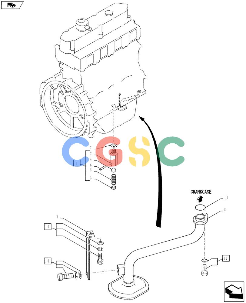 纽荷兰零件查询(E135BSRLC) - CRAWLER EXCAVATOR ASN YH06-08001 (08-021[00]) - OIL STRAINER New Holland Constructuion
