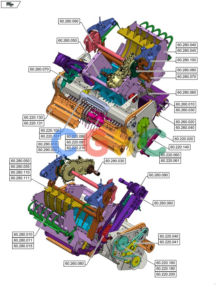 凯斯零件查询(LB434R XL) - BALER (11/16-) (60.000.00[03]) - SECTION INDEX - PRODUCT FEEDING Case Agriculture