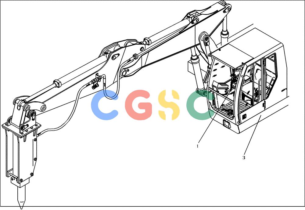 纽荷兰零件查询(EC130) - CRAWLER EXCAVATOR (4/99-) (20.500[001]) - HYDRAULIC SYSTEM WORK HAMMER (OPTION) (S/N 11701-UP) New Holland Constructuion