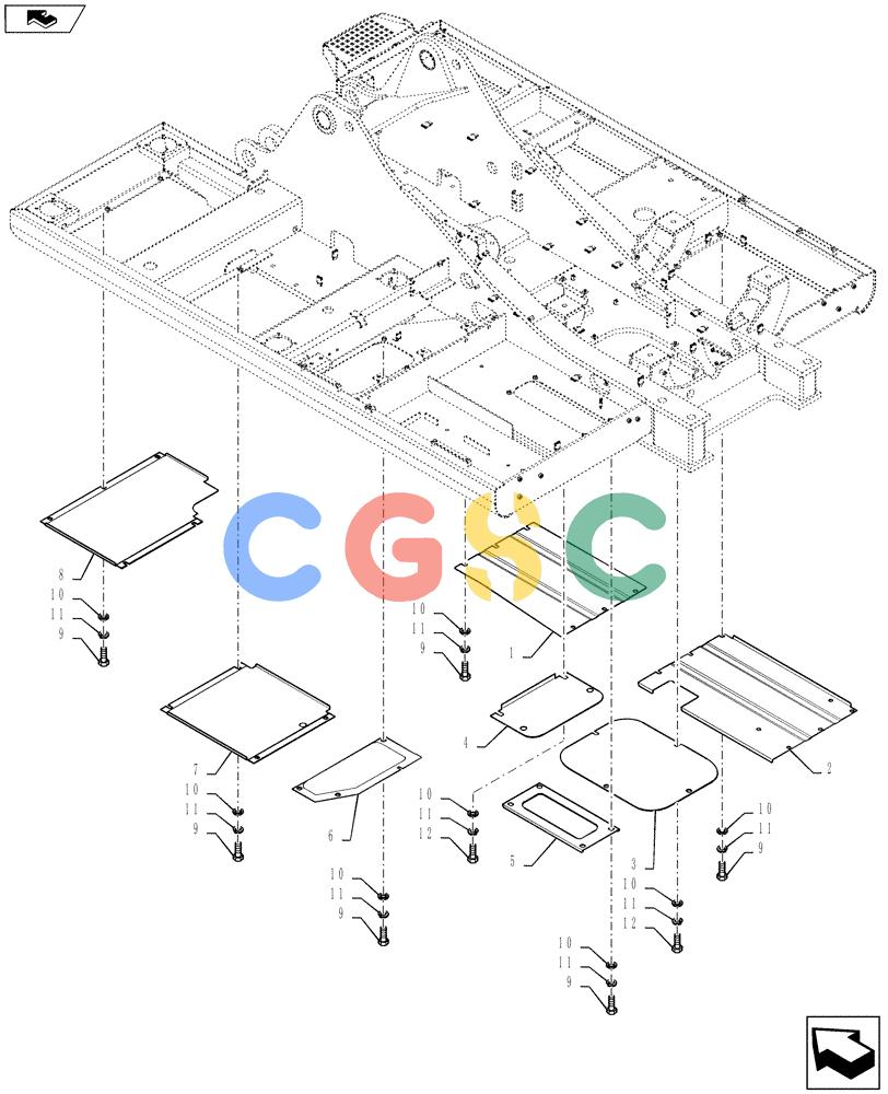 神钢零件查询(SK170 ACERA M-9) - CRAWLER EXCAVATOR - TIER 3 NON-REGULATED (1/12-12/13) (39.100.AH) - COVER ASSY, UNDERCARRIAGE Kobelco