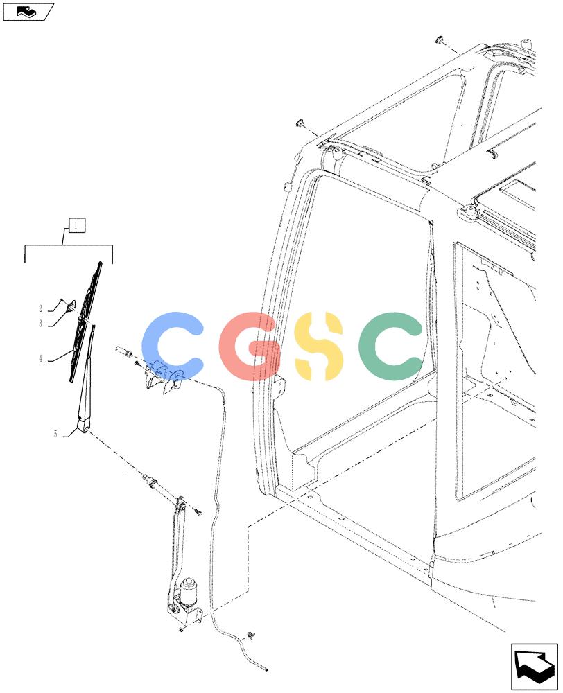 神钢零件查询(SK170 ACERA M-9) - CRAWLER EXCAVATOR - TIER 3 NON-REGULATED (1/12-12/13) (90.150.AB[08-1]) - CAB, WINDSHIELD WIPER, ASSY Kobelco