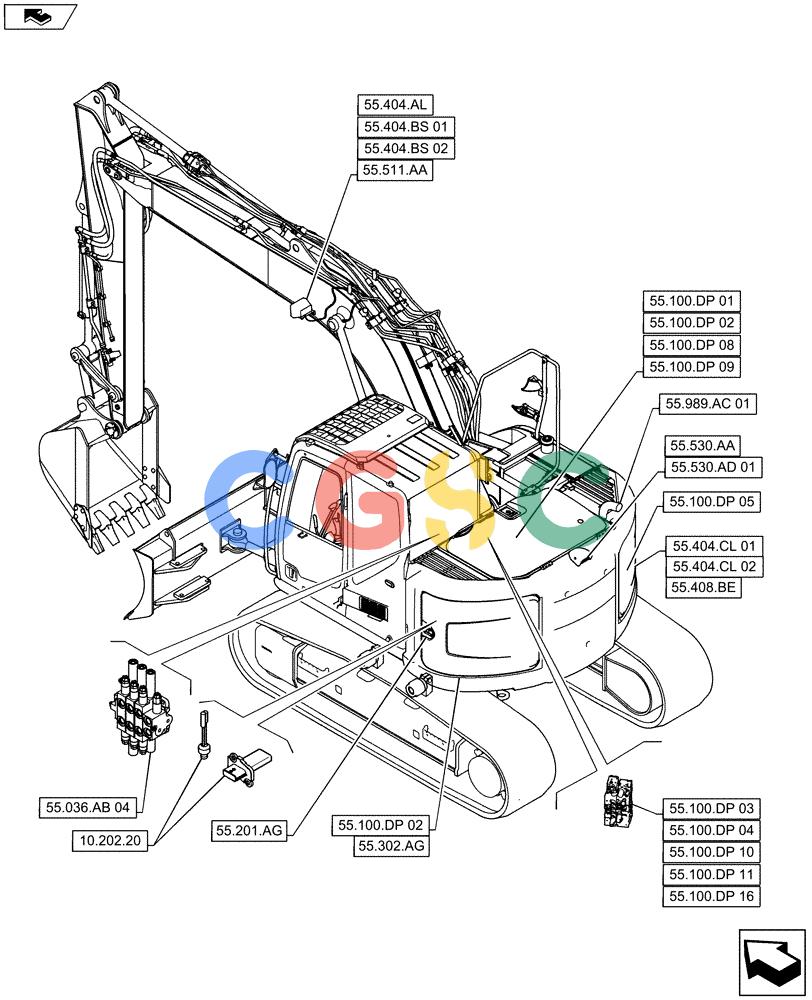 神钢零件查询(ED160 BLADE) - HYDRAULIC EXCAVATOR - ASN LH02-01501 (9/12-12/13) (55.000.00[01]) - PICTORIAL INDEX - ELECTRICAL SYSTEMS Kobelco