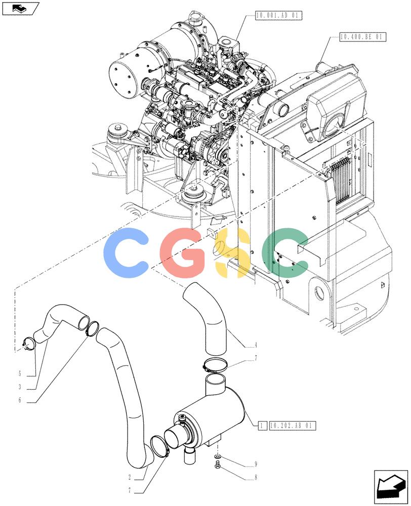 神钢零件查询(ED160 BLADE) - HYDRAULIC EXCAVATOR - ASN LH02-01501 (9/12-12/13) (10.202.AD[01]) - AIR CLEANER - ASSY Kobelco