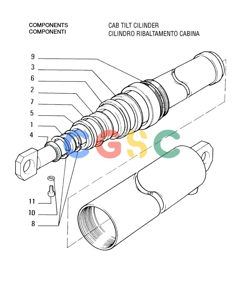 纽荷兰零件查询(FL175) - CRAWLER LOADER (N.A. VERSION) (6/92-) (5.678[04]) - HYDRAULIC JACK New Holland Constructuion