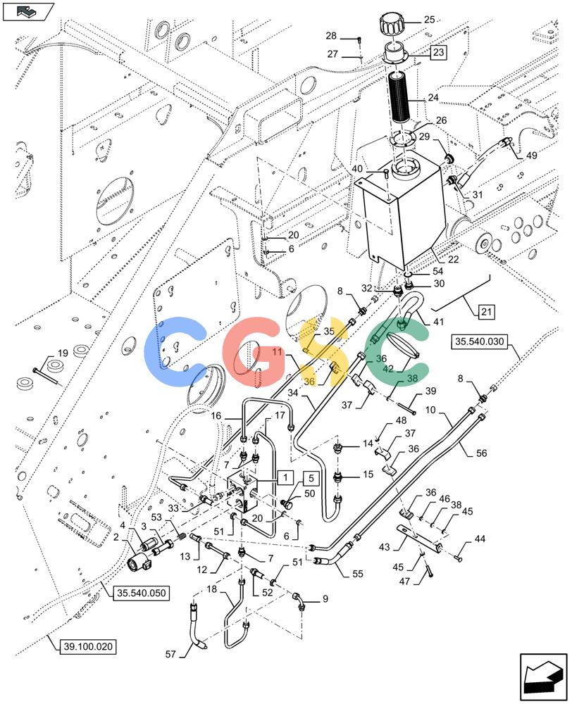 凯斯零件查询(LB324S) - BALER (9/12-) (35.540.040) - OIL RESERVOIR Case Agriculture