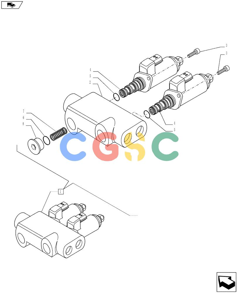 神钢零件查询(ED160 BLADE) - HYDRAULIC EXCAVATOR - ASN LH02-01501 (9/12-12/13) (35.355.AH) - SOLENOID VALVE, ASSY (DOZER) Kobelco