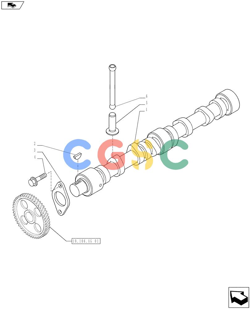 神钢零件查询(ED160 BLADE) - HYDRAULIC EXCAVATOR - ASN LH02-01501 (9/12-12/13) (10.106.AA[01]) - CAMSHAFT Kobelco