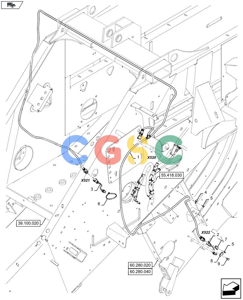 凯斯零件查询(LB434S) - BALER (9/12-) (55.421.010) - CROP INDICATOR SENSOR - C136 Case Agriculture