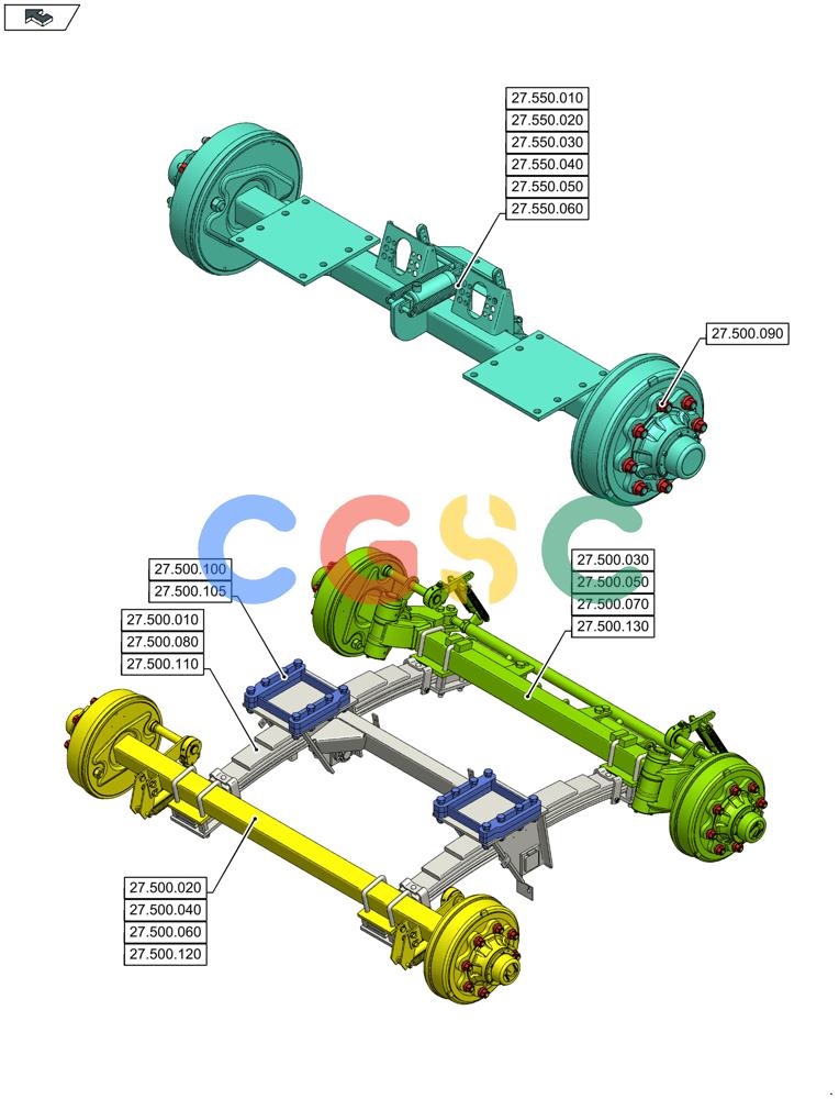 凯斯零件查询(LB434S XL) - BALER (11/16-) (27.000.00) - SECTION INDEX - REAR AXLE SYSTEM Case Agriculture