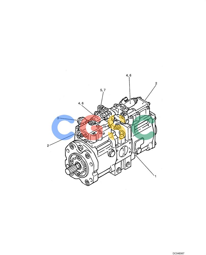 纽荷兰零件查询(EH130) - CRAWLER EXCAVATOR (3/04-) (08 -26[00]) - PUMP ASSY New Holland Constructuion